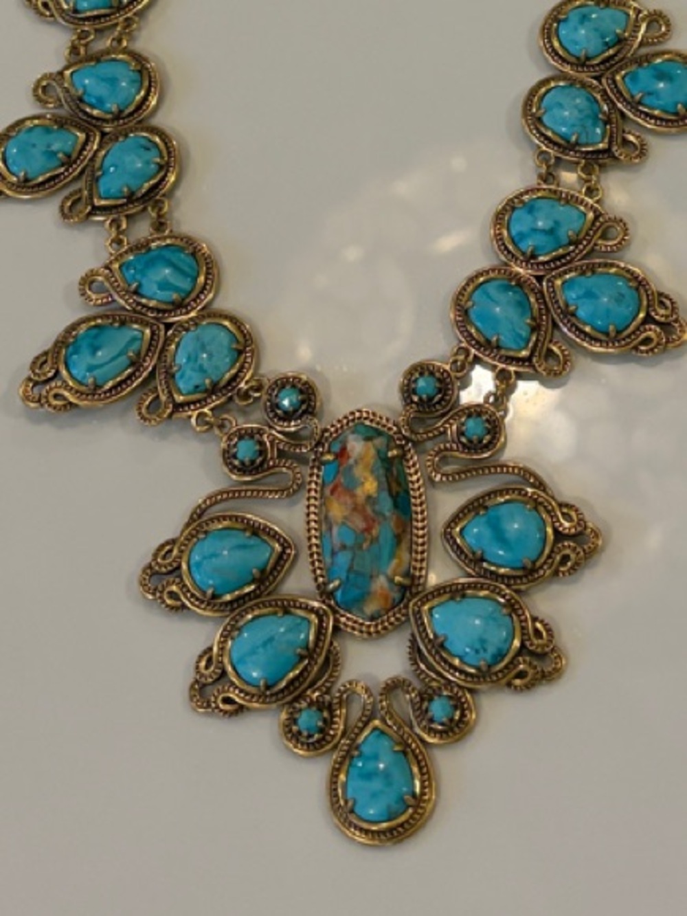 Yellow Rose Turquoise Statement Necklace - Women's Jewelry